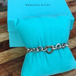 Tiffany and Co. Two Tone Heart Link Bracelet